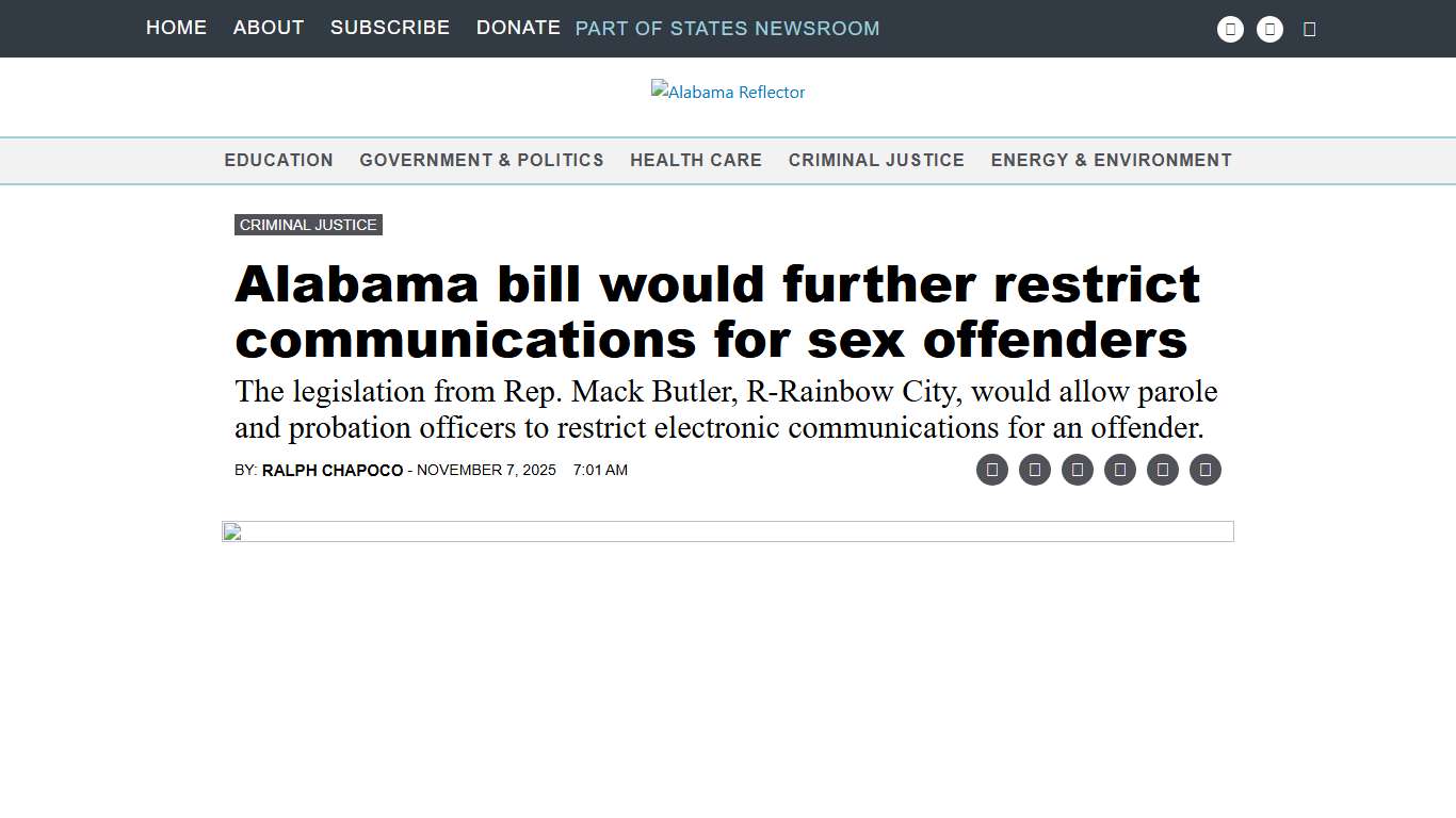 Alabama bill would further restrict communications for sex offenders Alabama Reflector