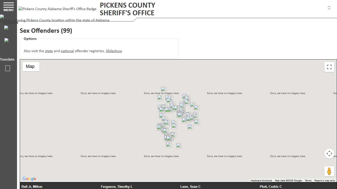 Sex Offenders - Pickens County Alabama Sheriff's Office