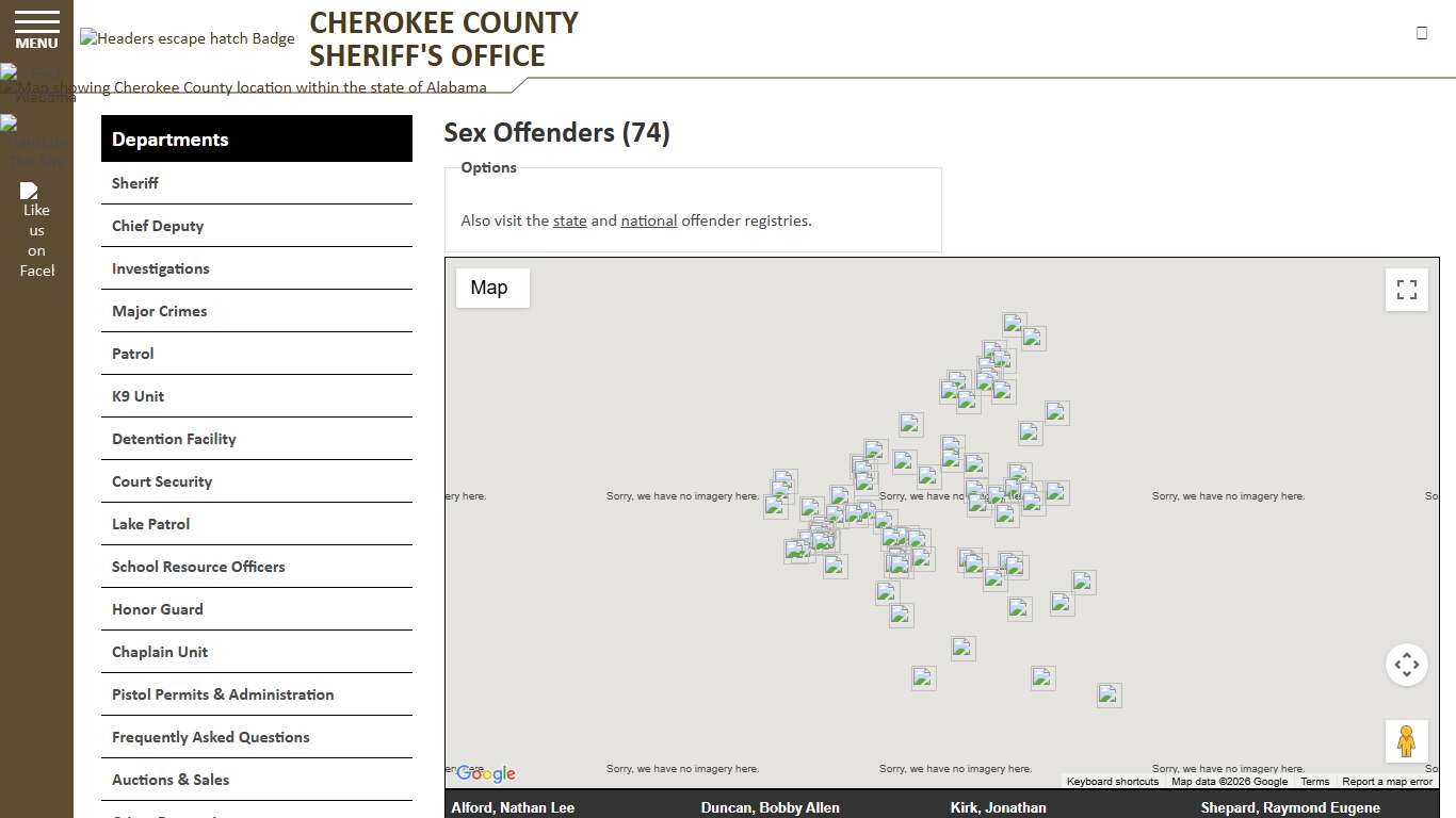 Sex Offenders - Cherokee County Sheriff AL